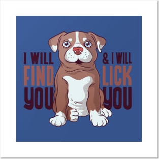 Pit bull puppy Posters and Art